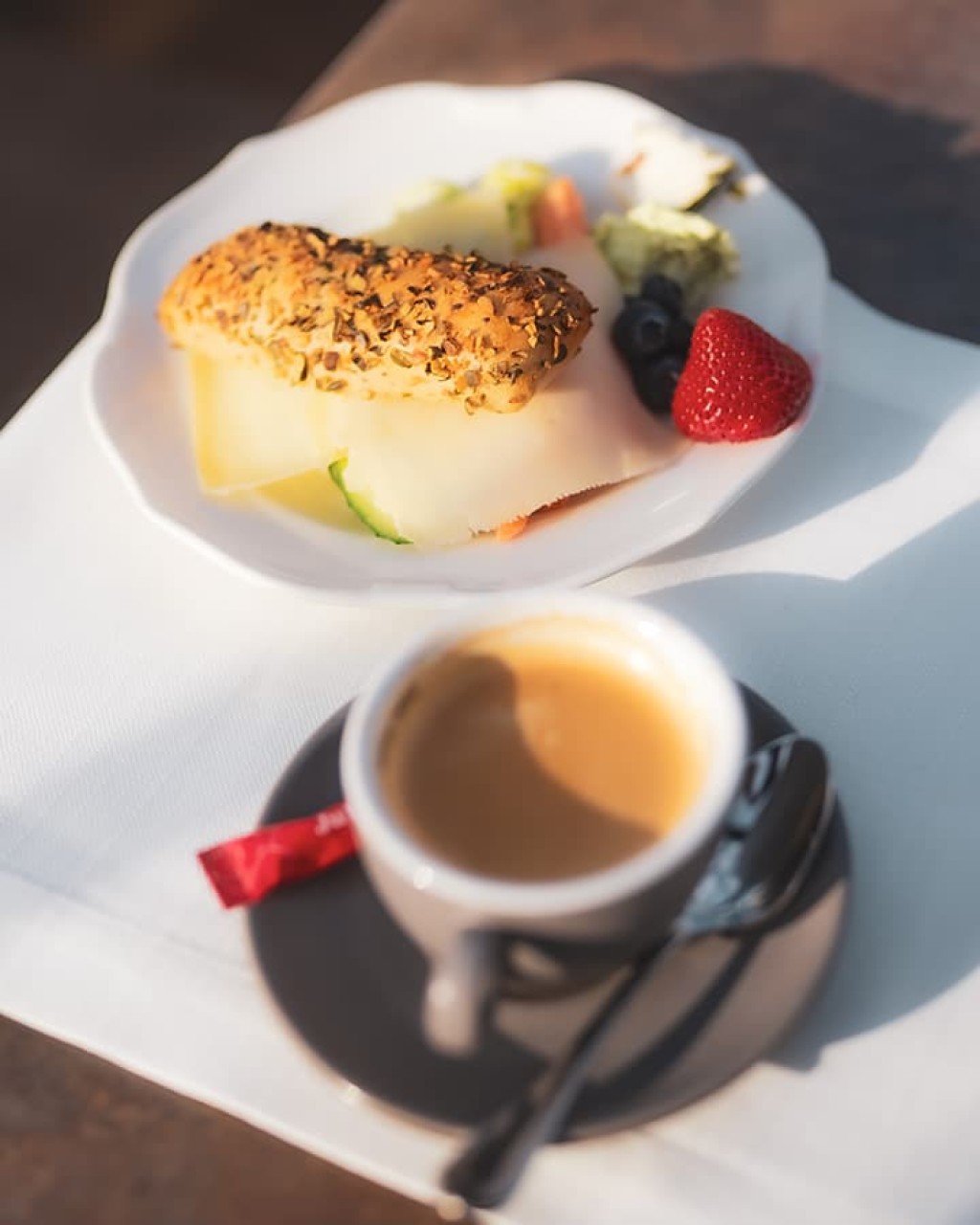 Frühstücken auf der Terrasse