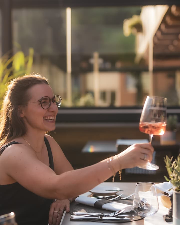 Abendessen auf der Sonnenterrasse